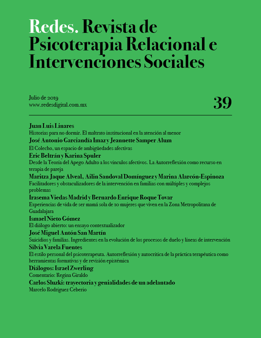 Redes. Revista de Psicoterapia Relacional e Intervenciones Sociales. Julio, 2019